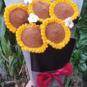 Crochet Sunflower Bouquet