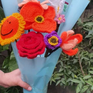 Mixed Crochet Flower Bouquet