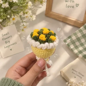 Crochet Mini Bouquet Keychain
